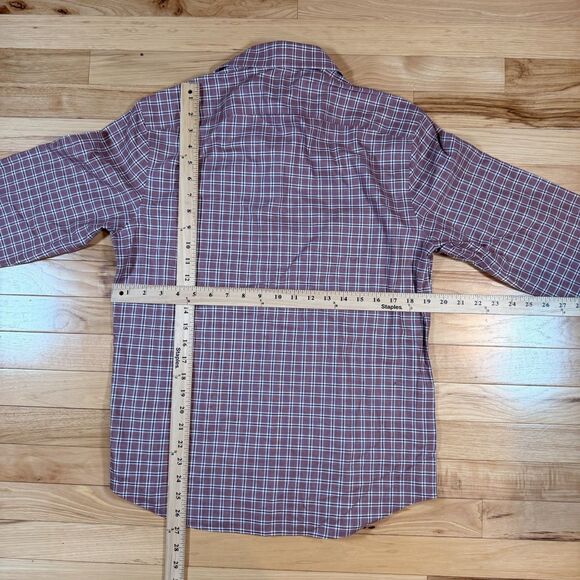 UNTUCKit Men's Shirt Large Blue/Maroon Plaid Parson WF Slim Fit - Picture 3 of 5